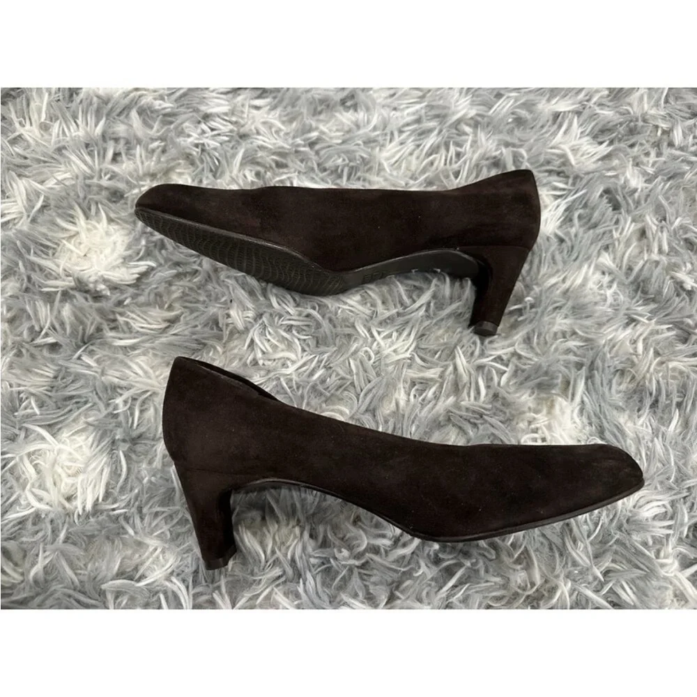 Stuart Weitzman Brown Suede Pumps Vintage VTG 6.5